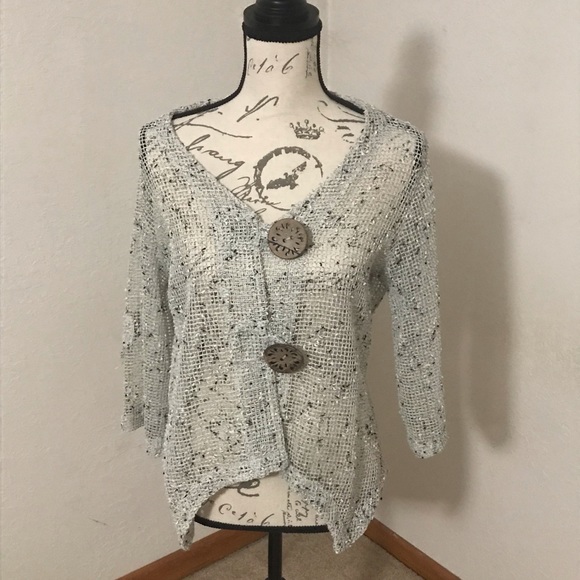 Nina Leonard Sweaters - Cardigan with fancy buttons